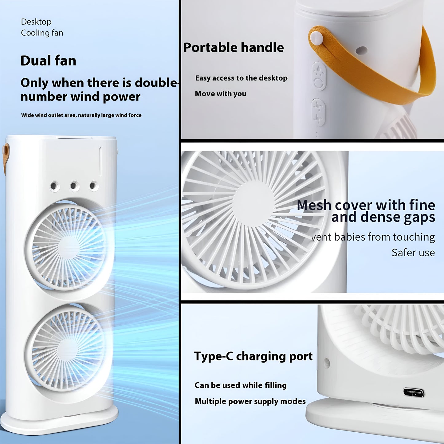 Portable Double Fan Cooler